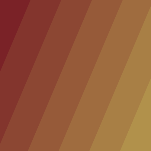 Seven parallel bands of equal width, all at 22.5 degree angle. Colors of bands transition from orange to yellow linearly